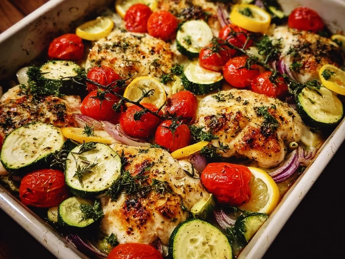 Mediterranean Chicken Zucchini Bake: One-Pan Meal - Image 1