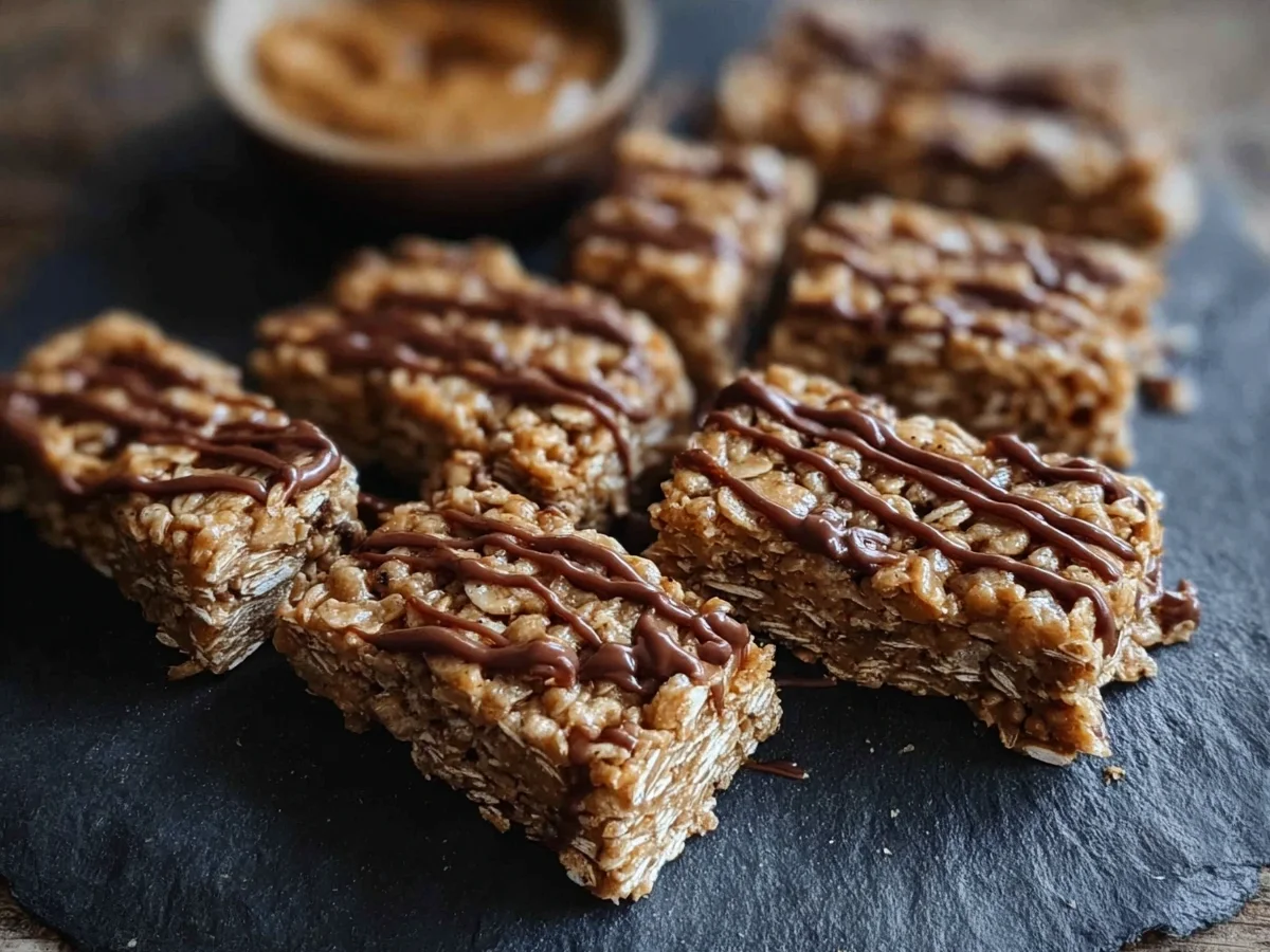 No-Bake Banana Peanut Butter Oatmeal Bars - Image 1