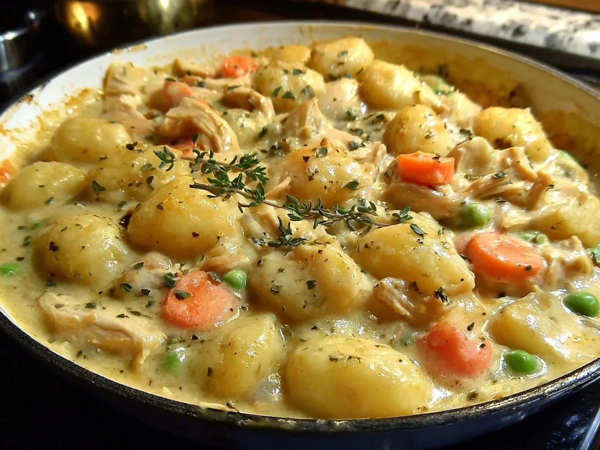 One Pot Gnocchi Chicken Pot Pie: Easy, High-Protein Dinner - Image 1
