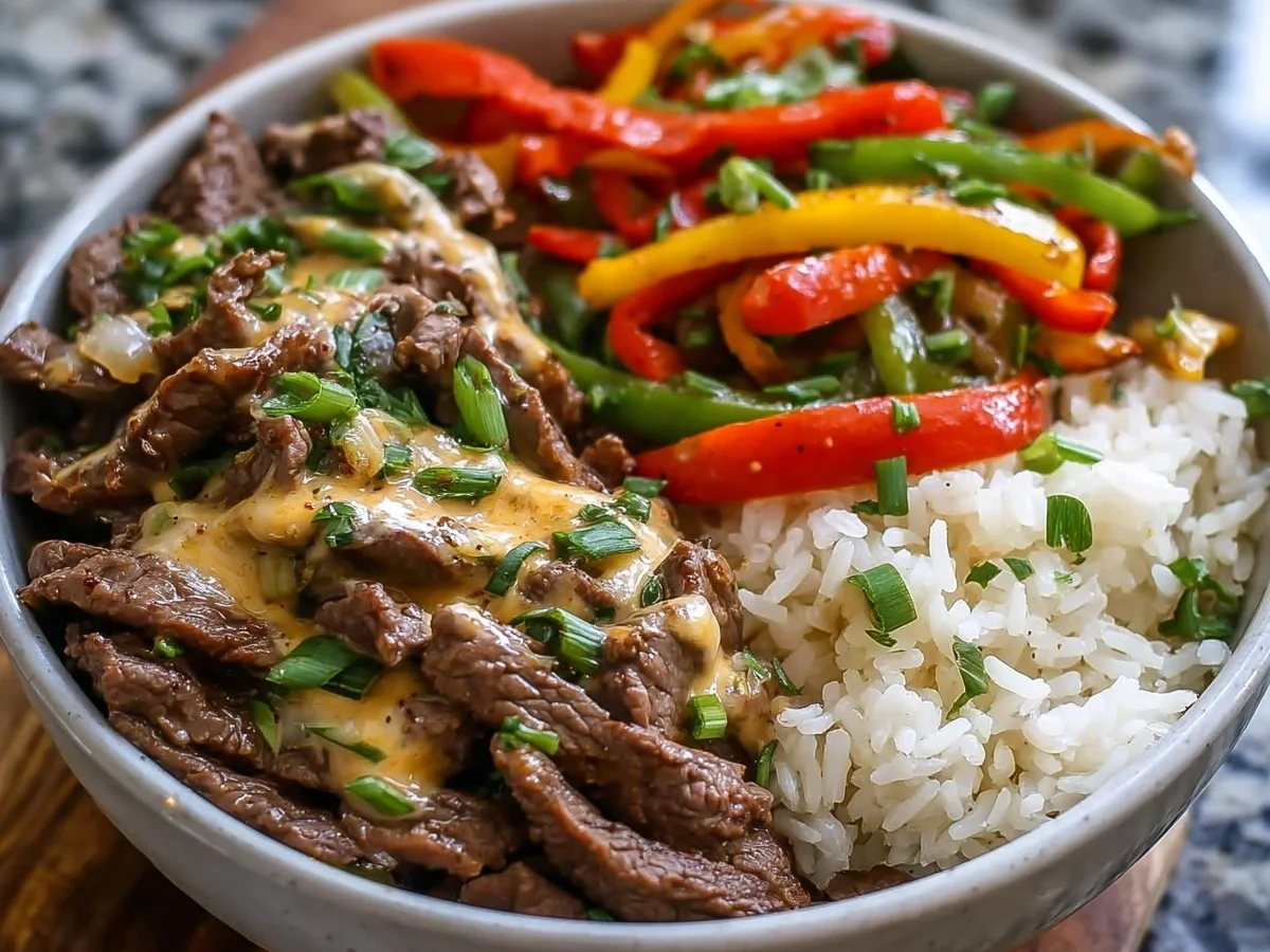 Philly Cheesesteak Rice Bowls: Savory High Protein Meal - Image 2