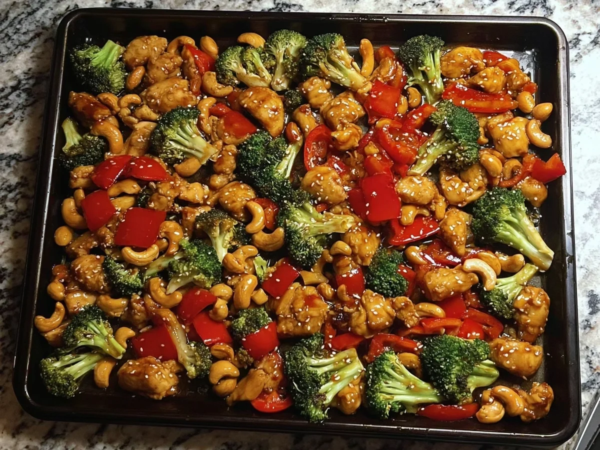 Protein-Packed Sheet Pan Cashew Chicken - Image 1