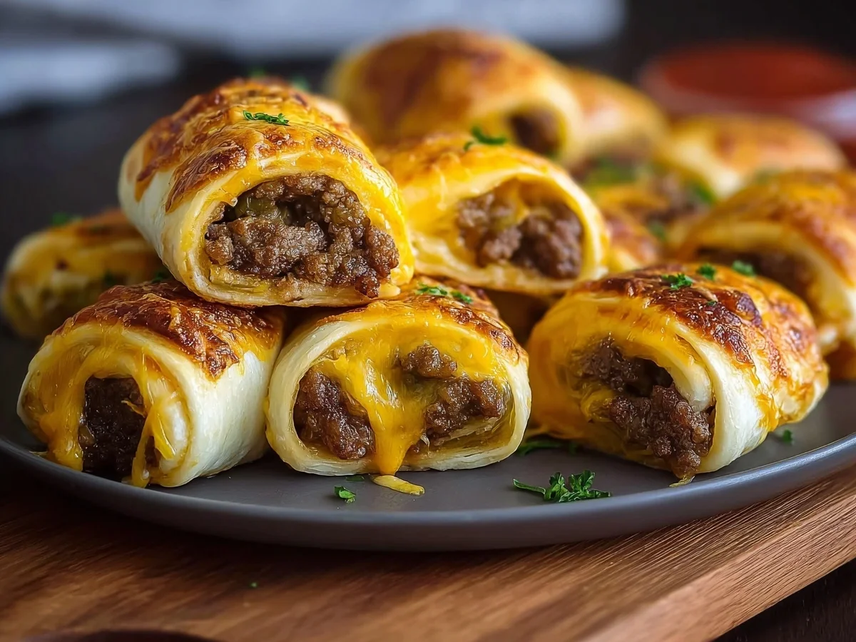 Quick Beef Cheeseburger Rollups for Easy Dinner - Image 1