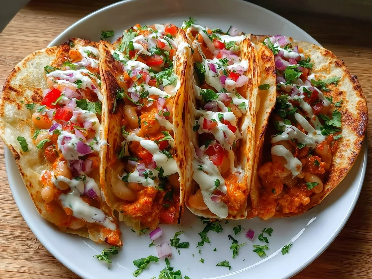 Quick Buffalo White Bean Tacos: Plant-Based Dinner - Image 1