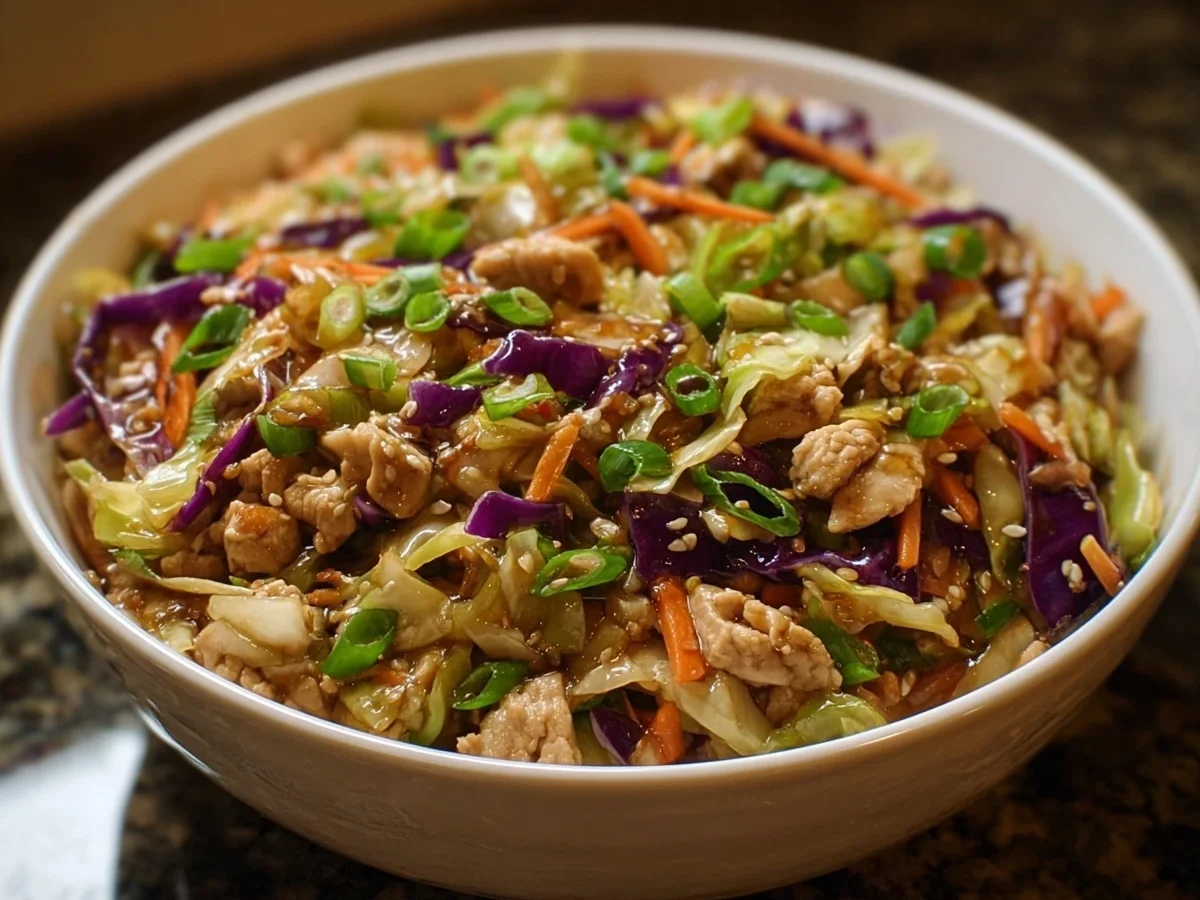 Quick Chicken Egg Roll Bowls with Cabbage - Image 2