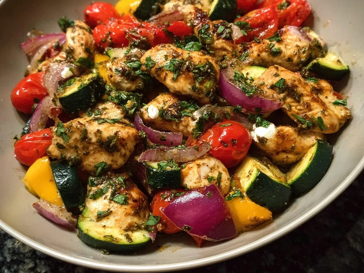 Quick Healthy Mediterranean Chicken Stir-Fry - Image 1