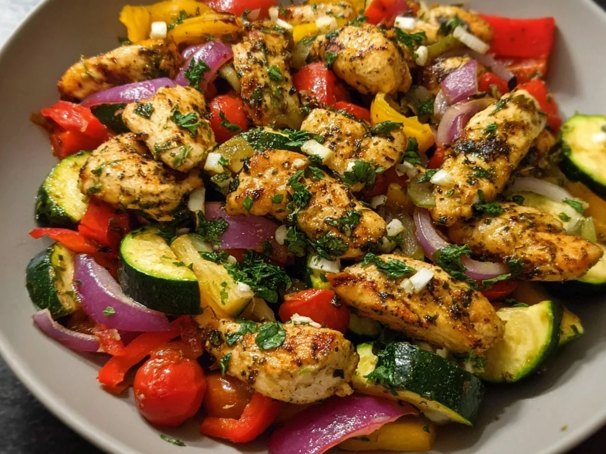 Quick Healthy Mediterranean Chicken Stir-Fry - Image 2