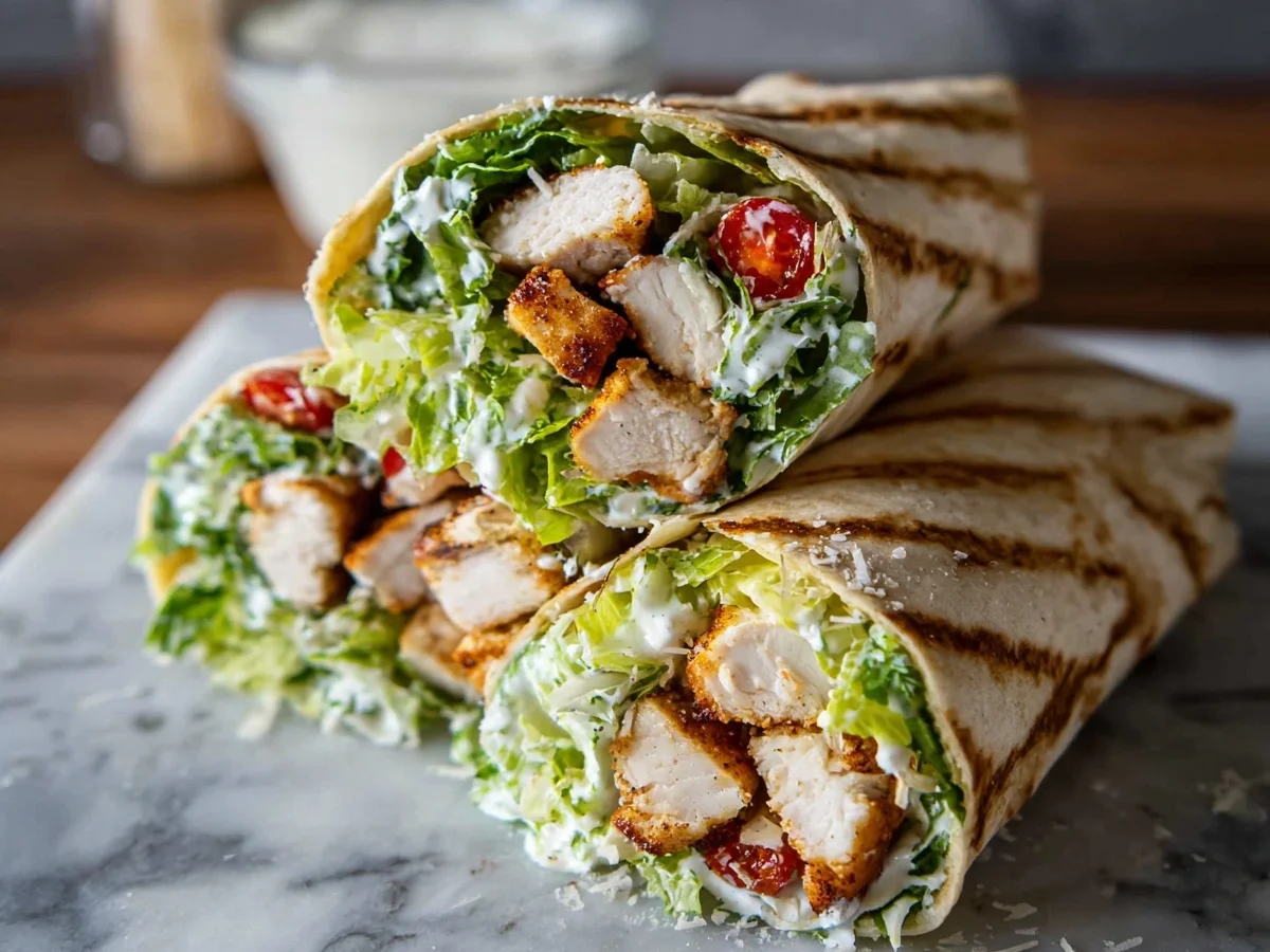Quick High Protein Chicken Caesar Wraps - Image 1