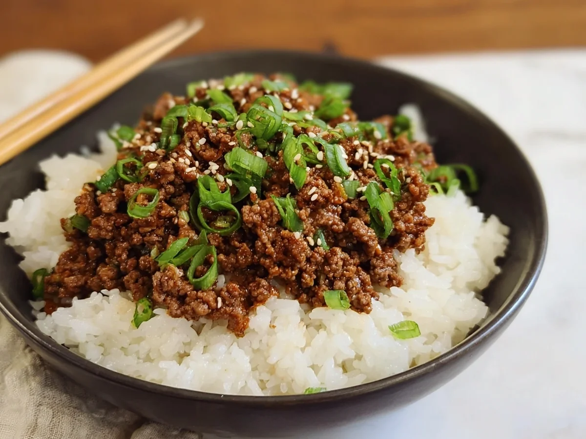 Quick Korean Ground Beef Bowl in 25 Minutes - Image 1