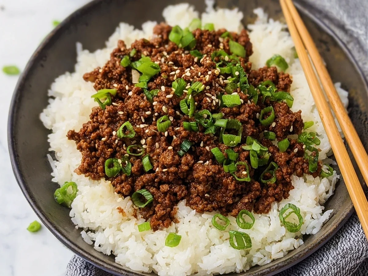Quick Korean Ground Beef Bowl in 25 Minutes - Image 2