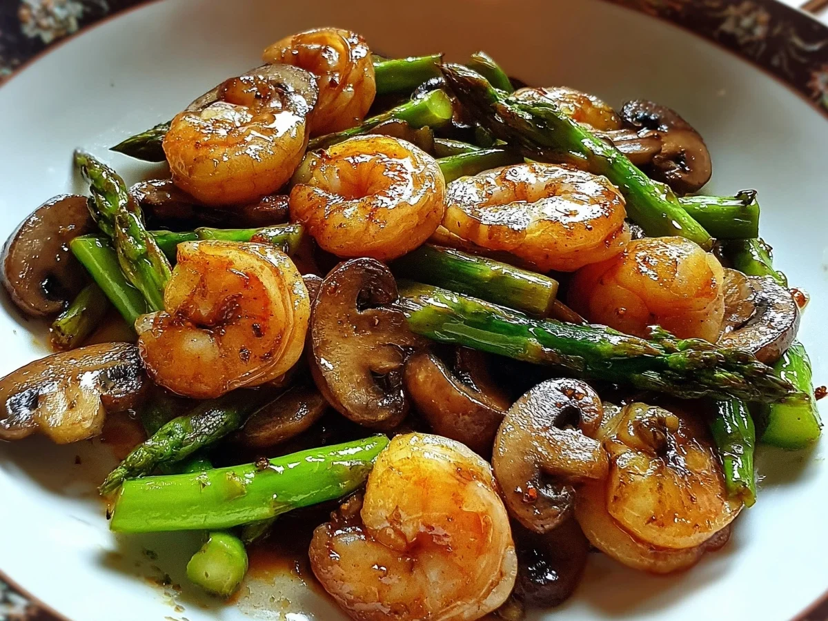 Quick Shrimp & Asparagus Stir-Fry with Mushrooms - Image 2