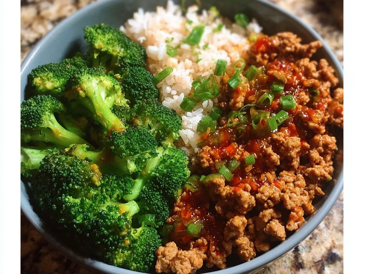 Quick Sweet & Spicy Ground Turkey Broccoli Bowls - Image 2