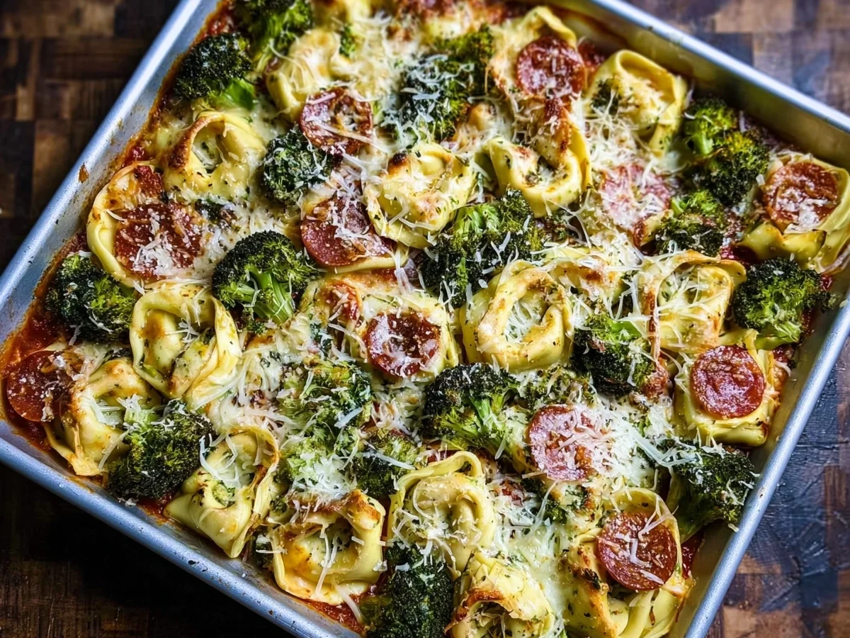 Sheet Pan Broccoli Tortellini Bake: Easy One-Pan Dinner - Image 1