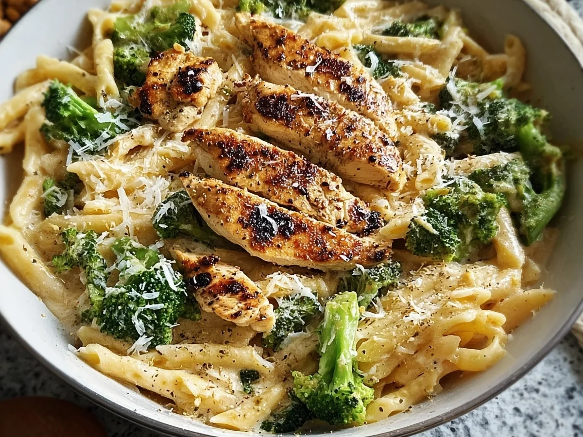Skinny Chicken Broccoli Alfredo: Low Calorie & Creamy - Image 2