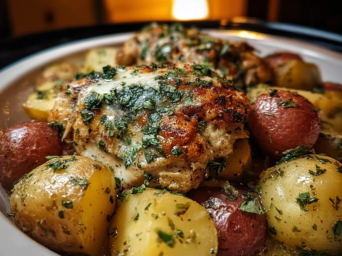 Slow Cooker Garlic Parmesan Chicken & Potatoes - Image 1