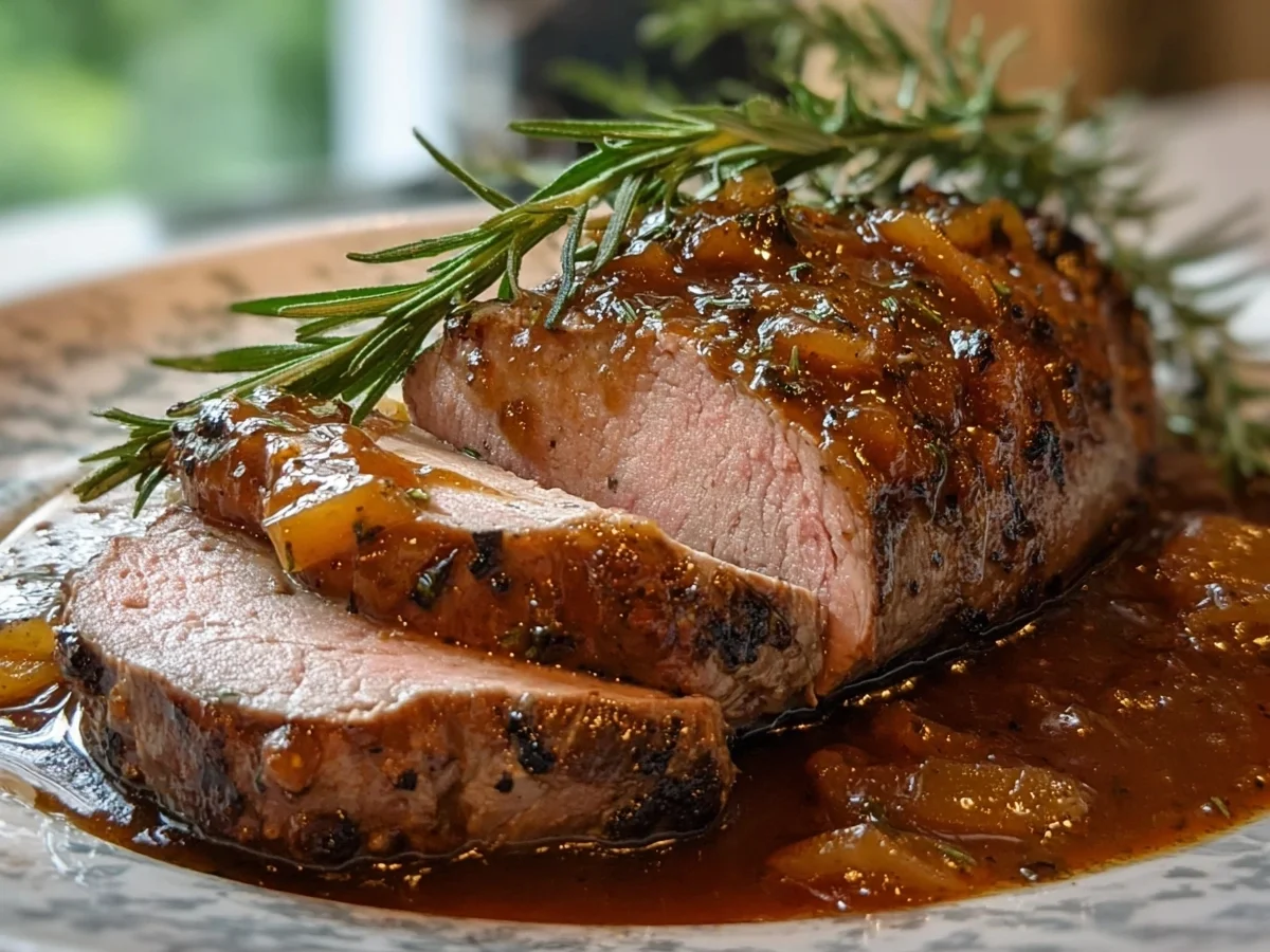 Slow Cooker Lamb Tenderloin with Apple Butter Glaze - Image 2