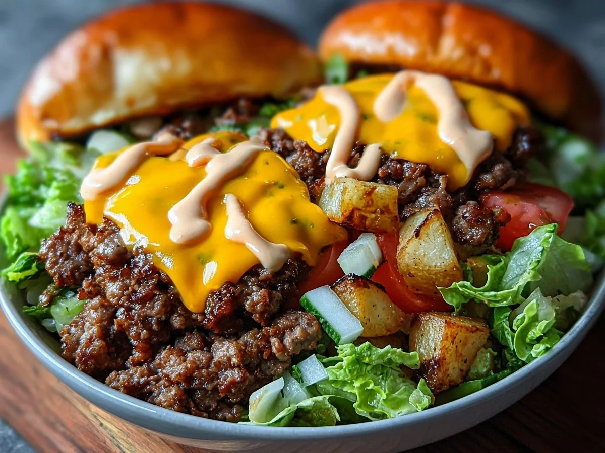 Smash Burger Bowl: High Protein, Low Carb Dinner - Image 1