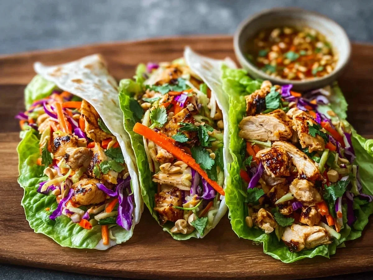 Spicy Thai Chicken Wraps with Asian Slaw - Image 2