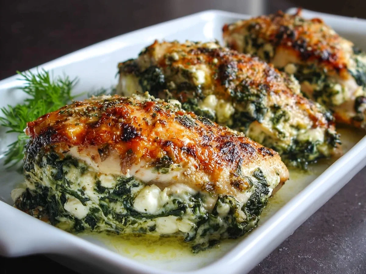 Spinach Feta Baked Chicken: Easy Low Carb Dinner - Image 2