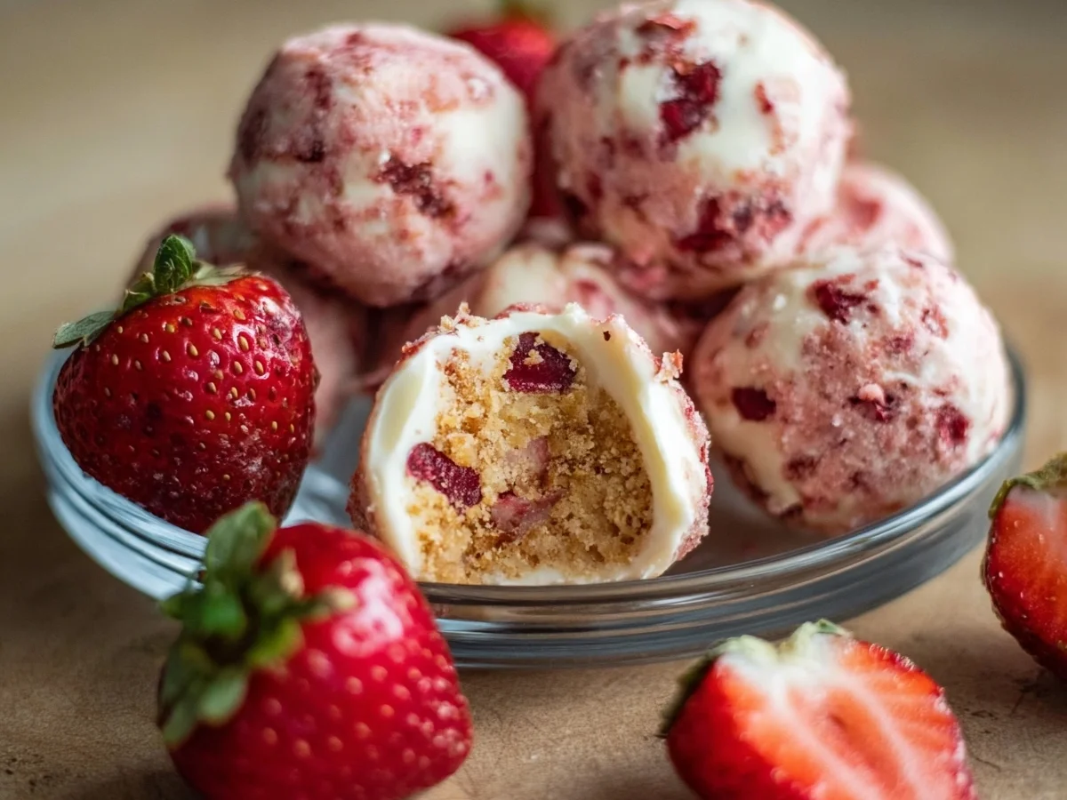Strawberry Cheesecake Protein Balls (No-Bake) - Image 2