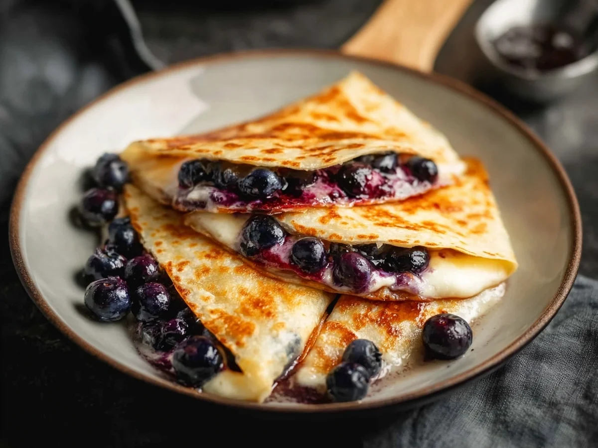 Sweet Blueberry Breakfast Quesadilla in 10 Mins - Image 1