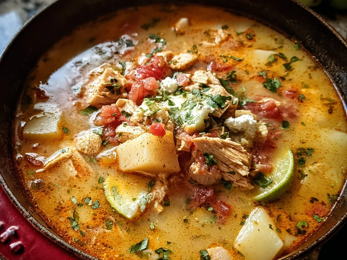 Tex-Mex Creamy Chicken Potato Salsa Soup - Image 1