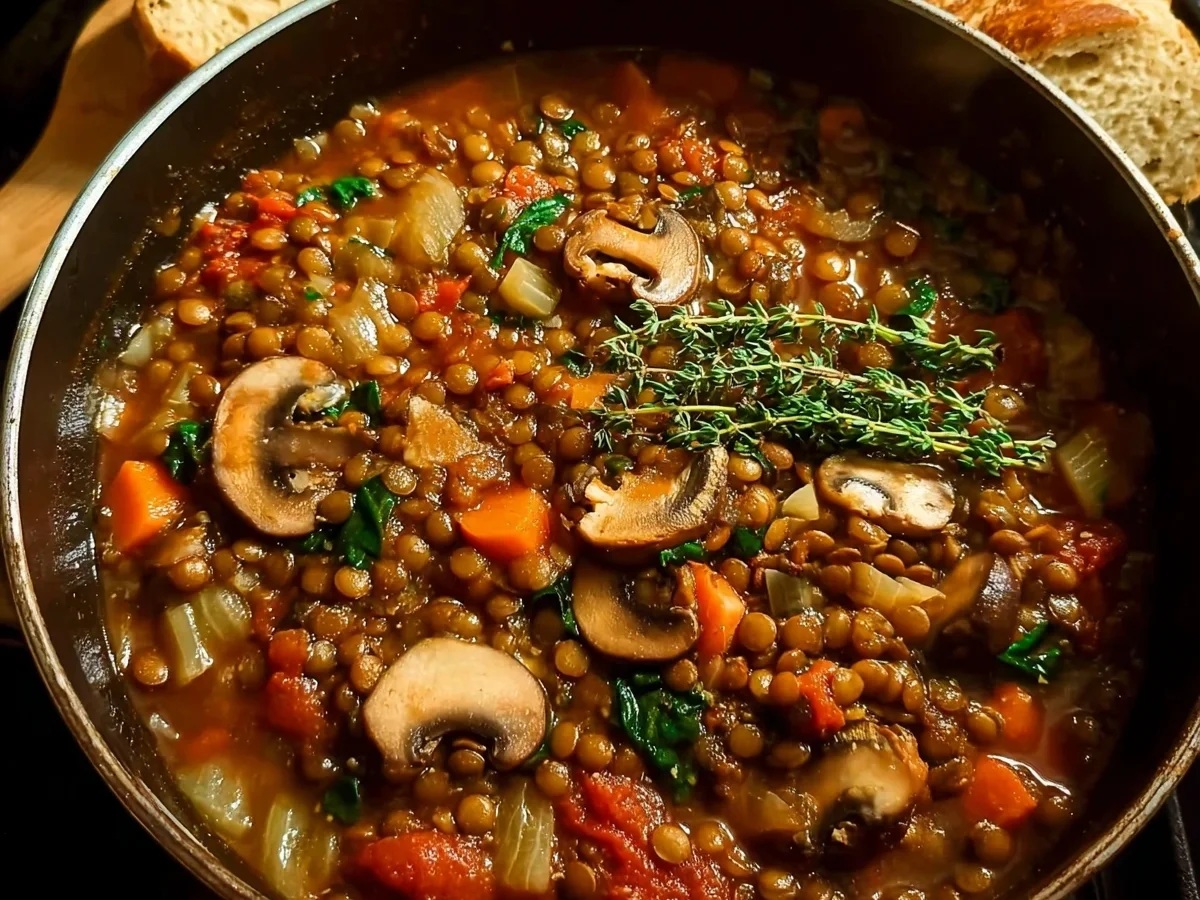 Vegan Lentil Mushroom Stew: Protein-Rich Meal Prep - Image 2