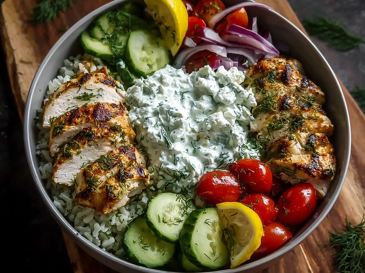 Zesty Mediterranean Chicken Tzatziki Bowls - Image 2