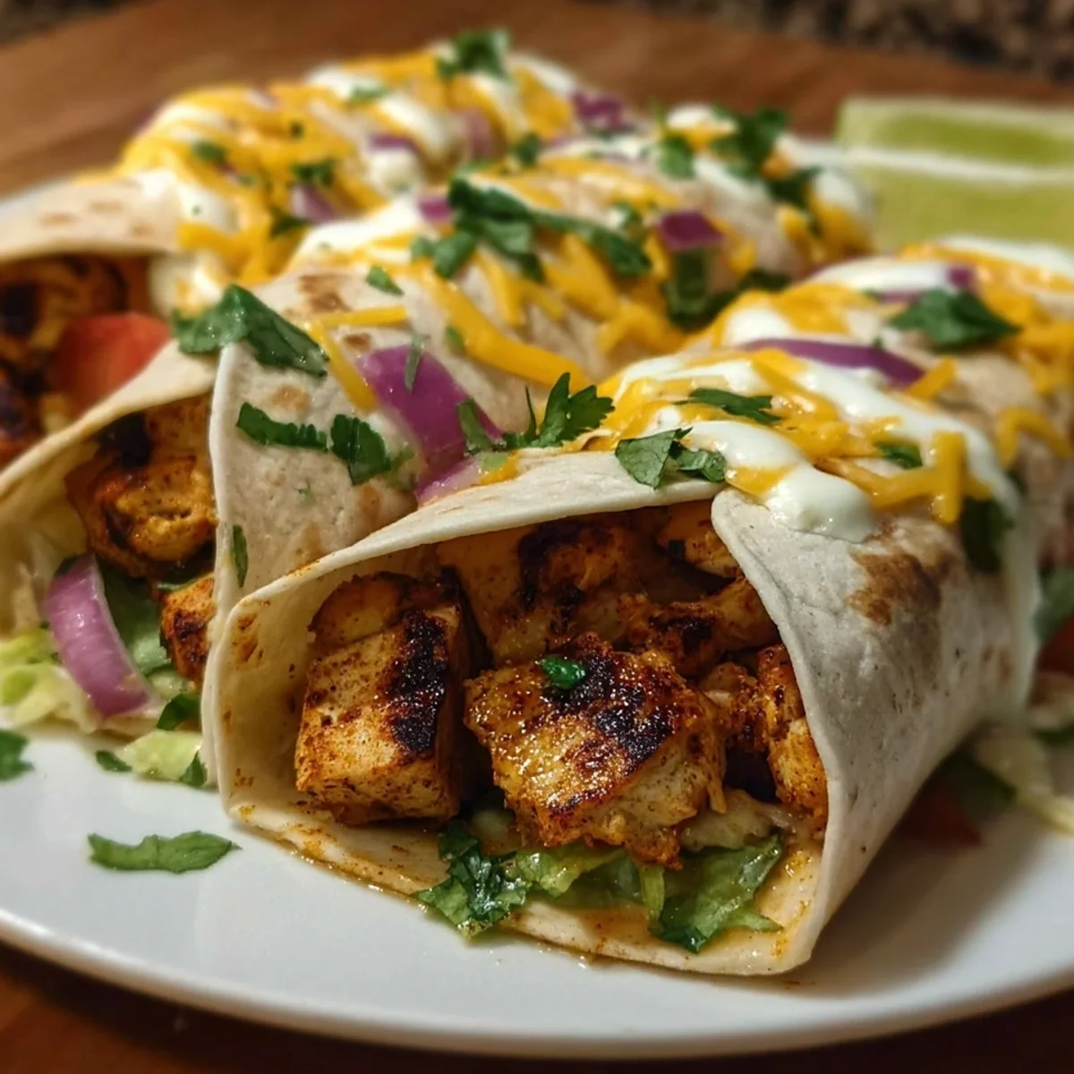 Chipotle Ranch Grilled Chicken Burritos