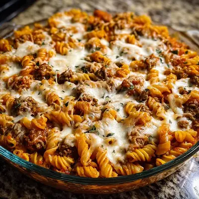 Cottage Cheese Protein Pasta Bake with Ground Beef