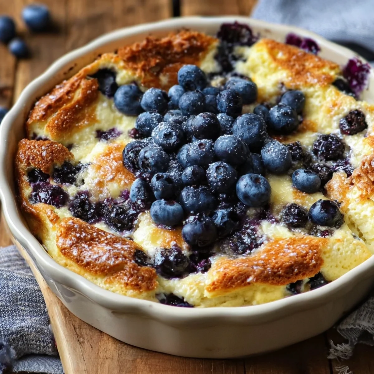 Creamy Blueberry Cottage Cheese Bake: Protein Breakfast