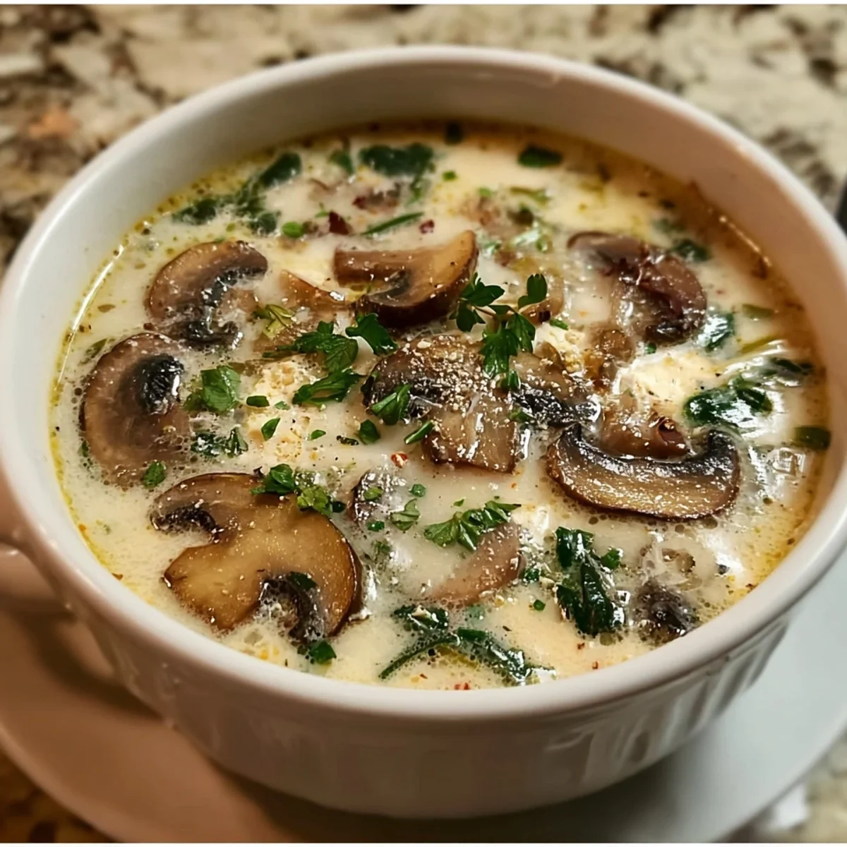 Creamy Cottage Cheese Mushroom Soup High Protein