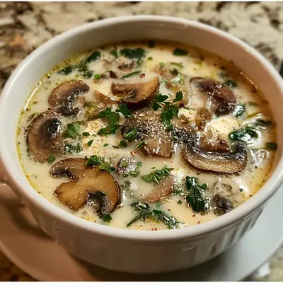 Creamy Cottage Cheese Mushroom Soup High Protein