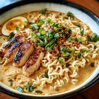 Creamy Garlic Chicken Ramen: Quick & Flavorful