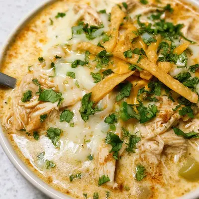 Creamy Green Chicken Enchilada Soup