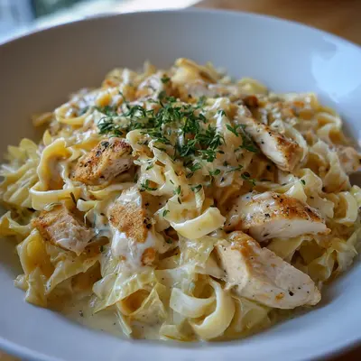Creamy Low-Carb Alfredo Cabbage Pasta