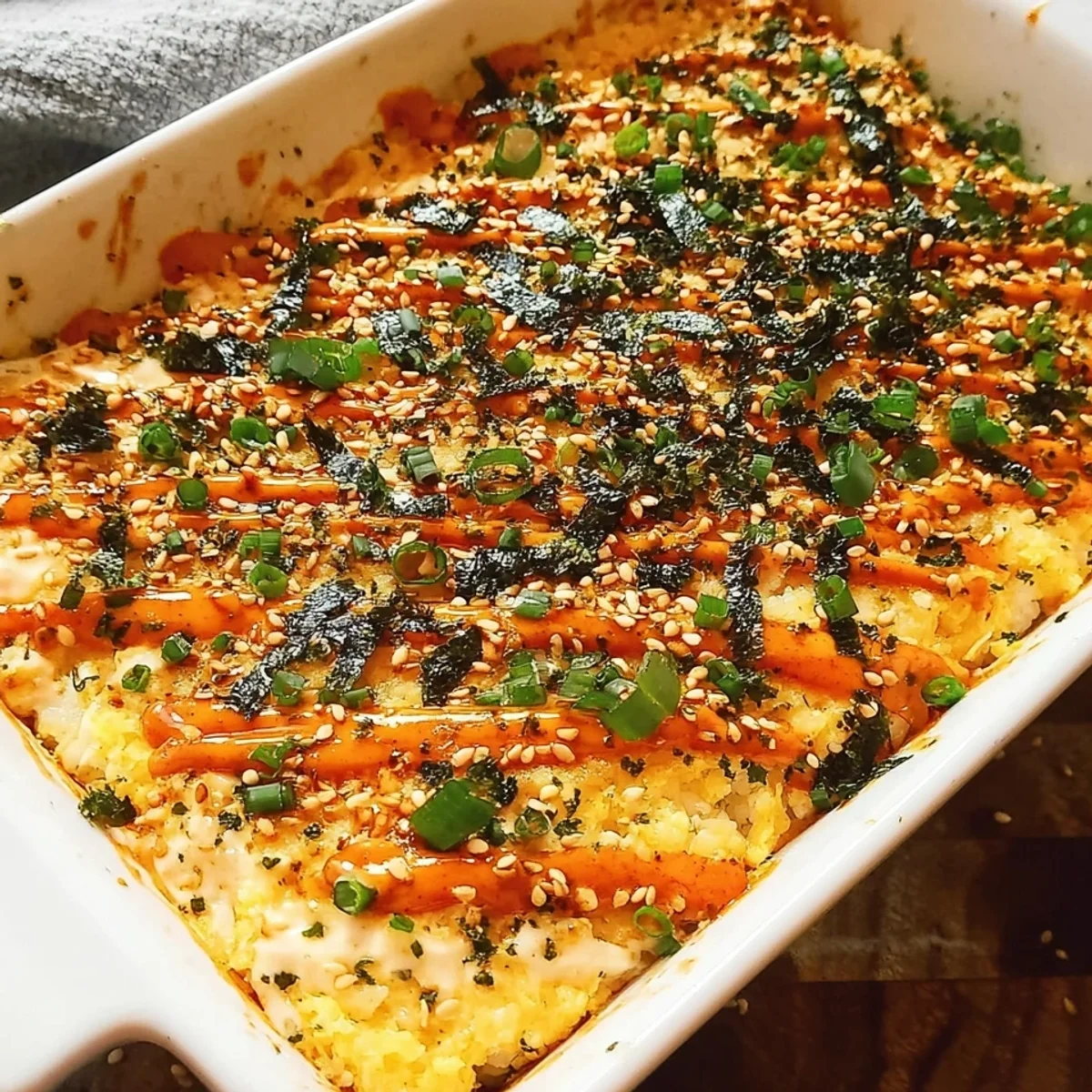 Creamy Salmon Sushi Bake: Easy Family Dinner