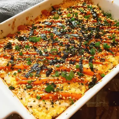 Creamy Salmon Sushi Bake: Easy Family Dinner
