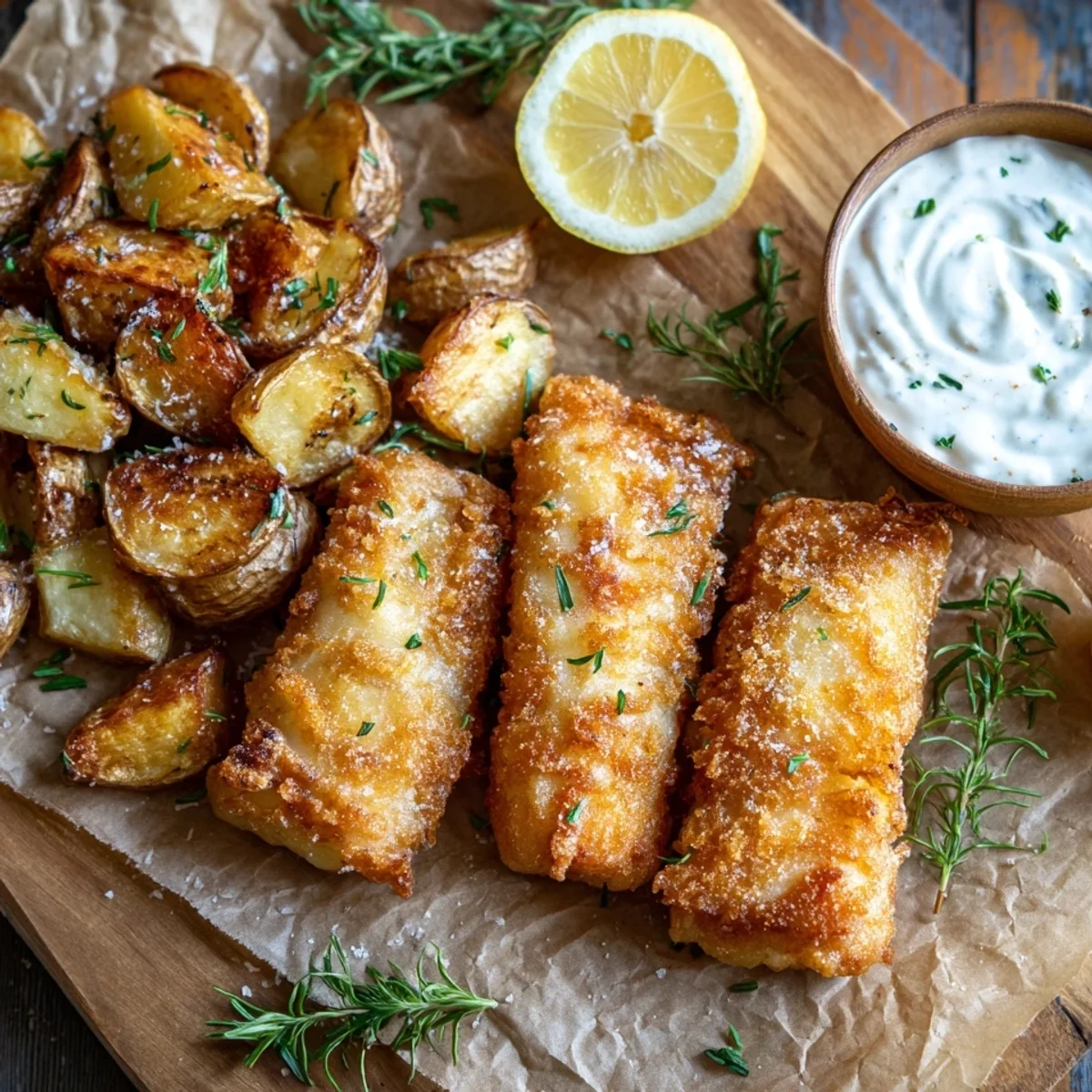 Crispy Fish & Chips with Non-Alcoholic Beer Batter
