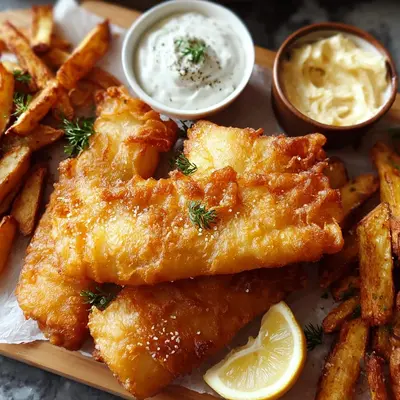 Crispy Non-alcoholic Beer Battered Fish & Chips