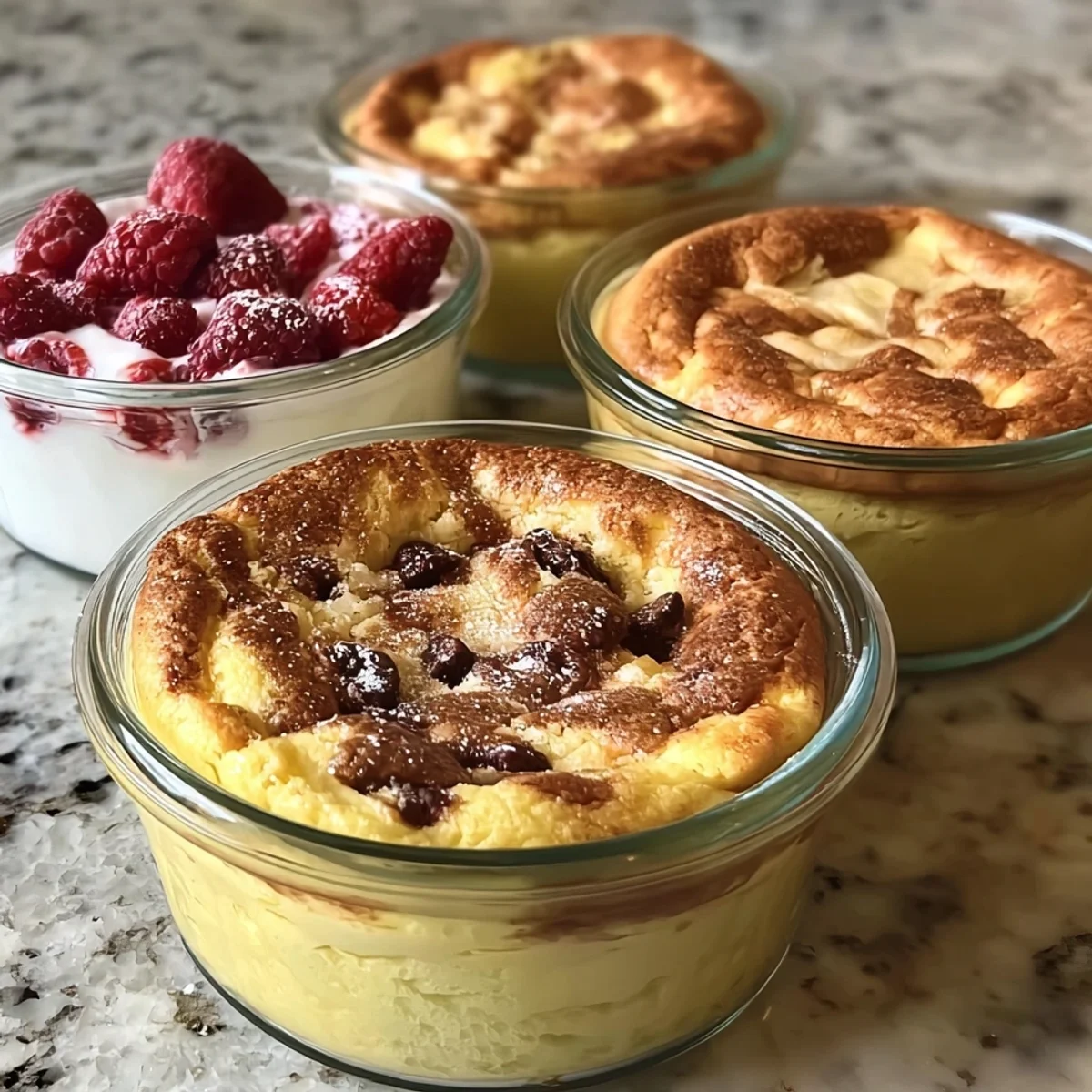 Fluffy Baked Protein Pancake Bowls