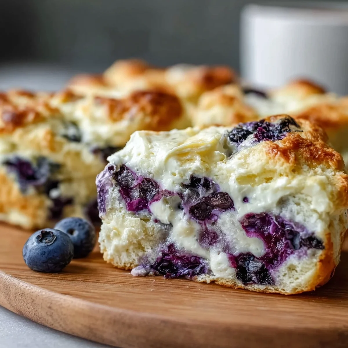 Fluffy Cottage Cheese Blueberry Cloud Bread | High Protein