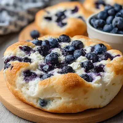 Fluffy Cottage Cheese Blueberry Cloud Bread Recipe