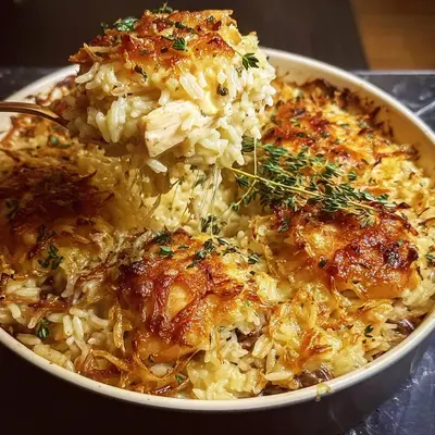 French Onion Chicken Rice Bake: Easy Weeknight Dinner
