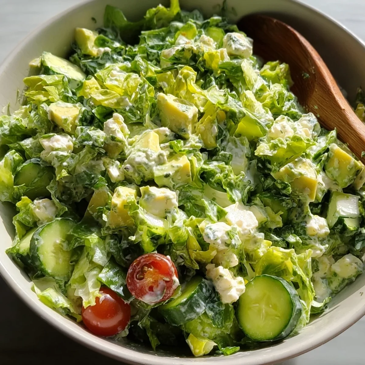 Fresh Creamy Green Goddess Salad Recipe