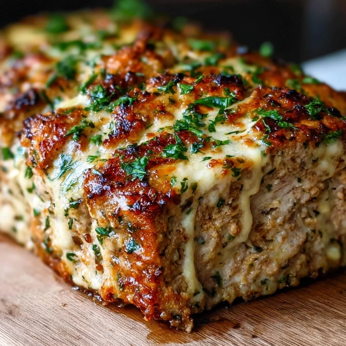 Garlic Parmesan Chicken Meatloaf: High Protein & Juicy