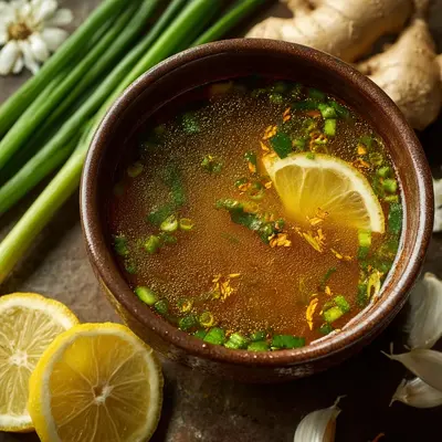Healing Miso-Ginger Lemon Detox Broth