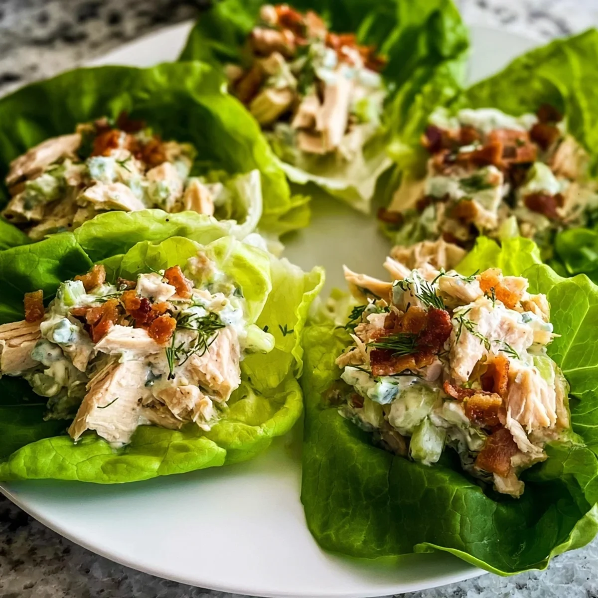 Healthy Chicken Turkey Ham Ranch Lettuce Wraps