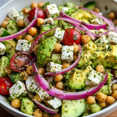 Healthy Chickpea Feta Avocado Salad: Quick & Fresh