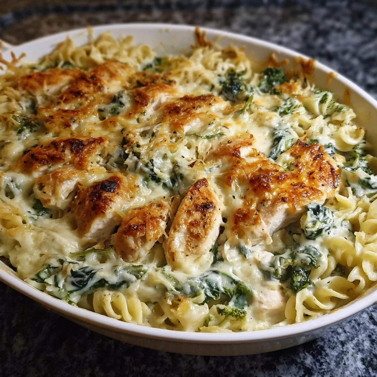High Protein Alfredo Bake: Creamy Comfort Food