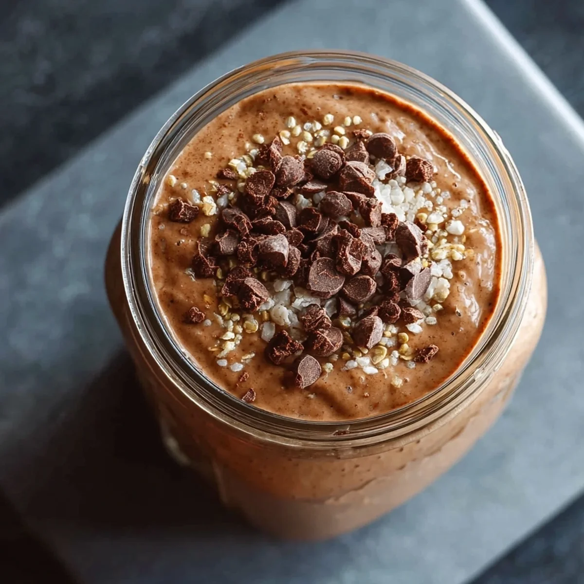 High Protein Brownie Batter Overnight Oats